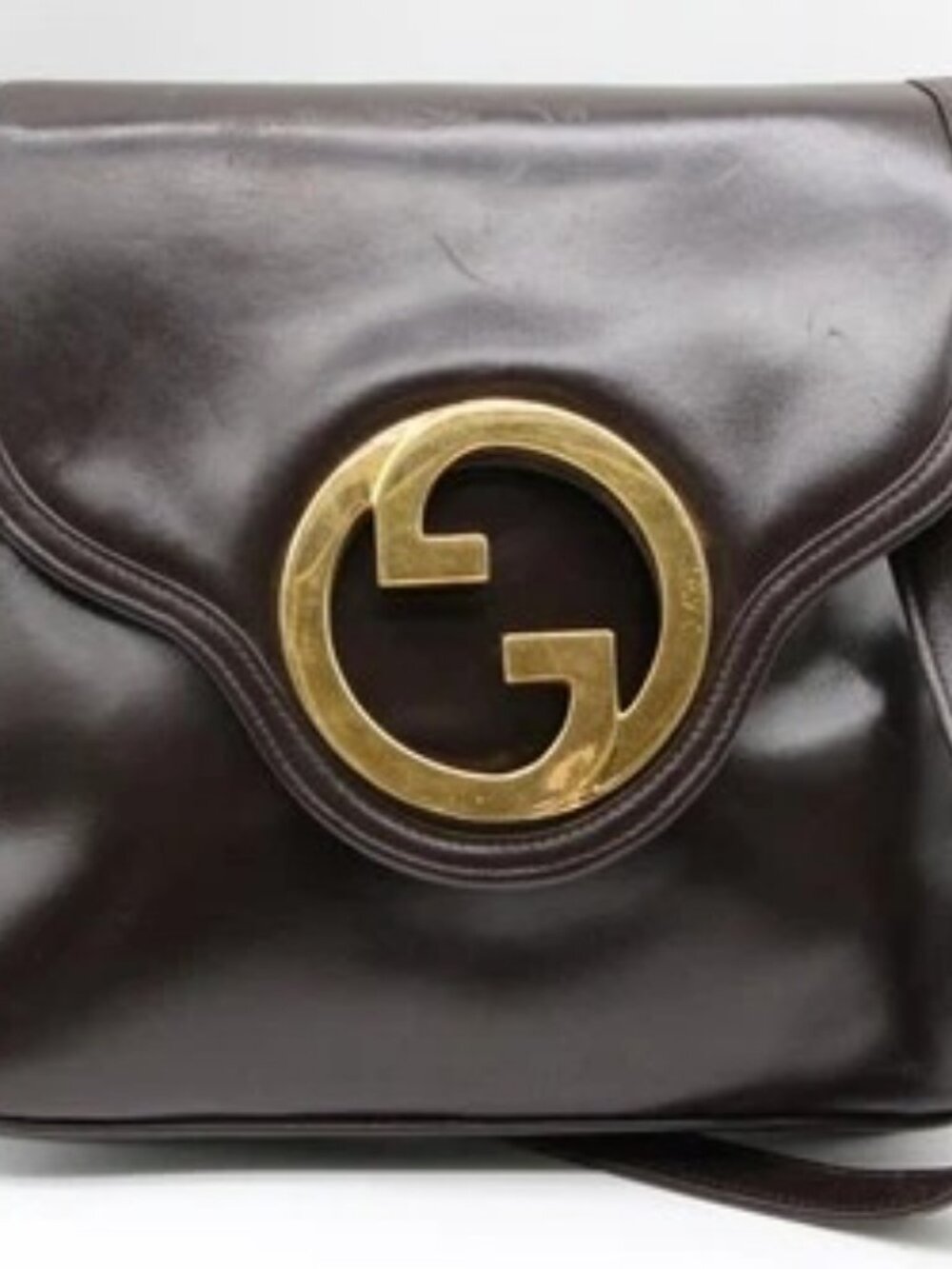 Gucci Vintage Blondie Leather Shoulder Bag - Brown *READ*